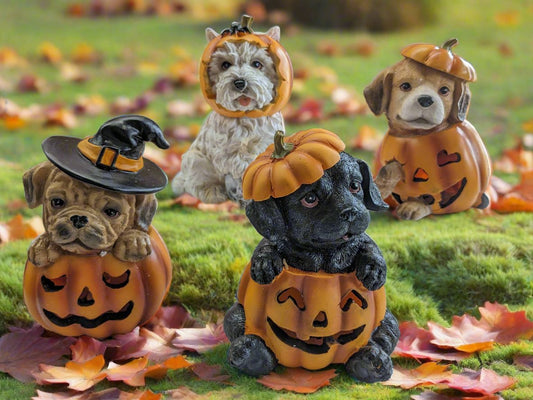 Resin LED Pumpkin Puppy