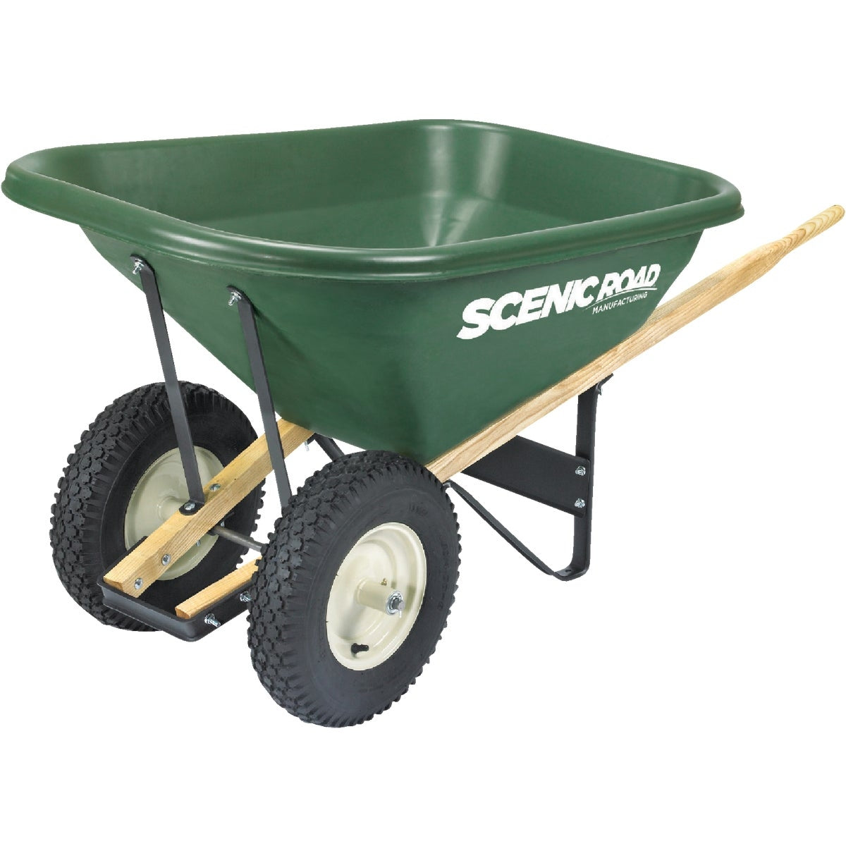 WHEELBARROW PRO DUAL 8CU FT POLY