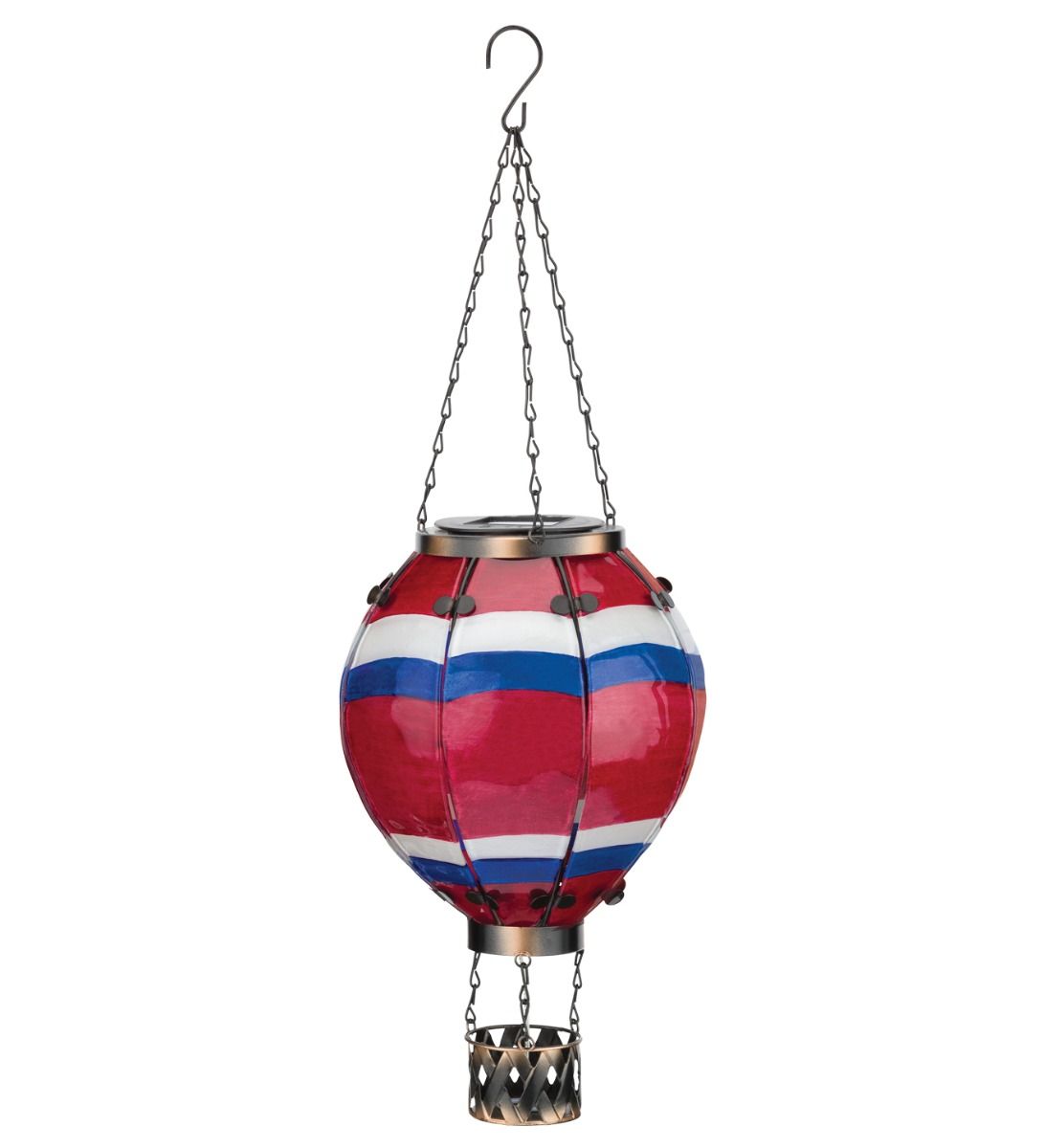 Hot Air Balloon Solar Lantern Large - Stripe