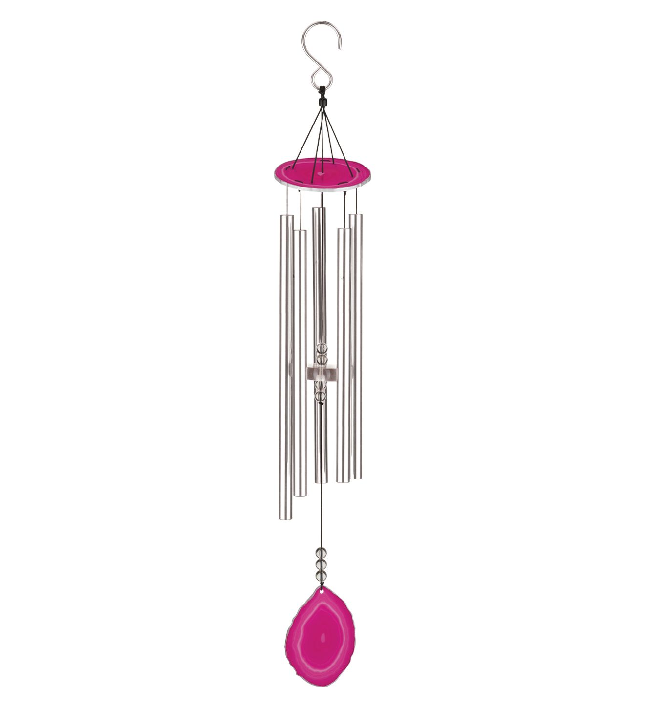 32" Agate Wind Chime - Pink