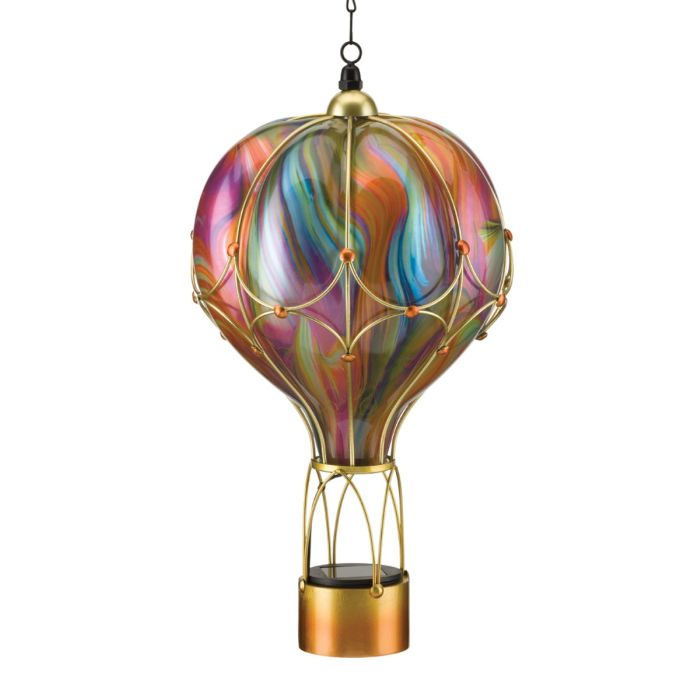 Swirl Balloon Solar Lantern LG - Orange