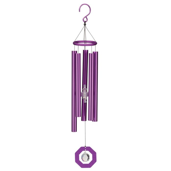 Zen Crystal Chime 22" - Purple