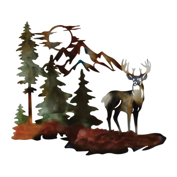 Metallic Lodge Wall Decor - Deer