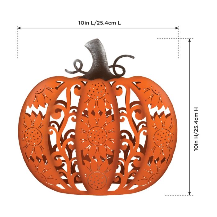 LED Cutout Pumpkin Decor - Orange