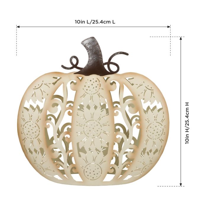 LED Cutout Pumpkin Decor - White