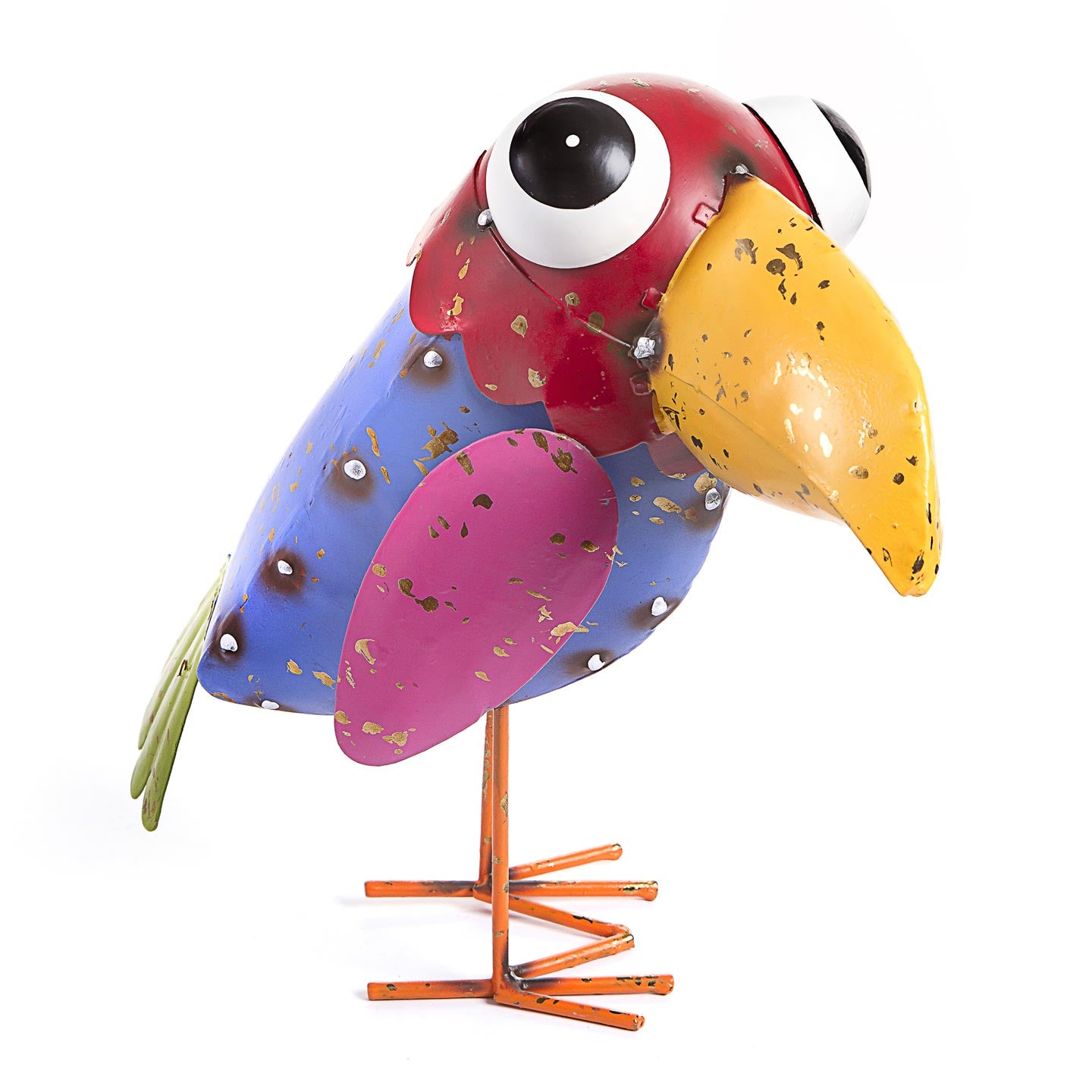 Iron Parrot Yard Decoration