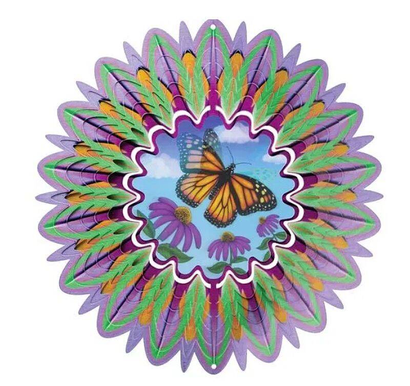 Animated Butterfly Large 12" Wind Spinner
