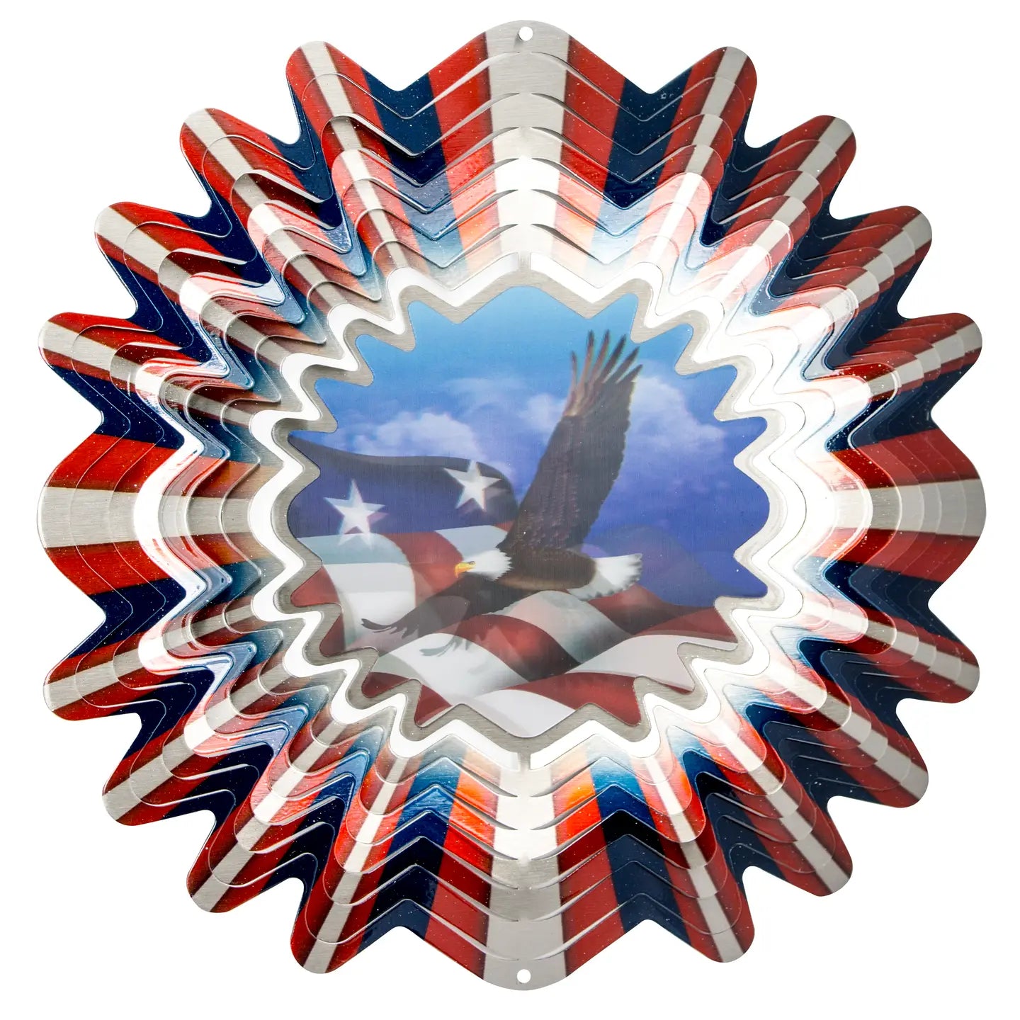 Animated Patriotic Large 12" Wind Spinner