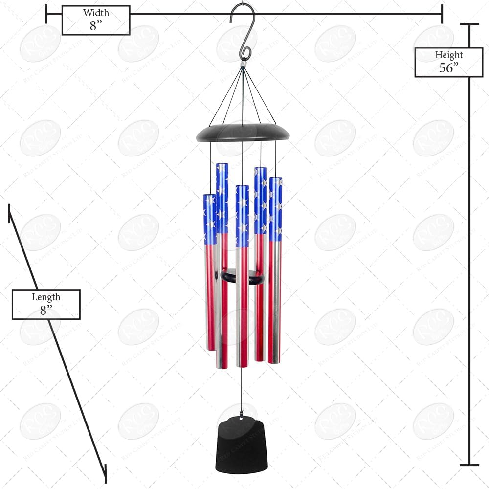 Chime Printed Tune UV Patriotic Flag SM