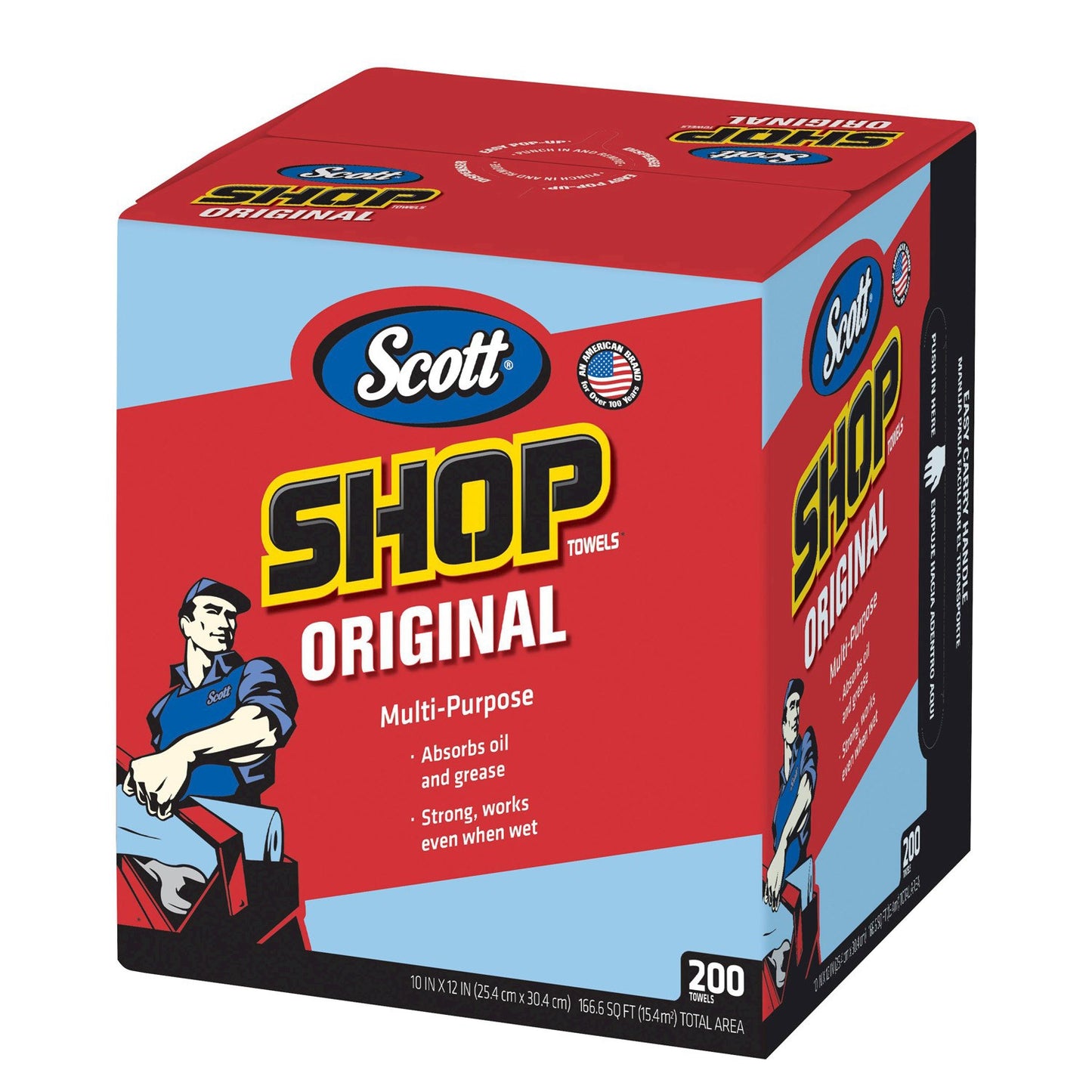 SHOP TOWELS IN BOX 200CT