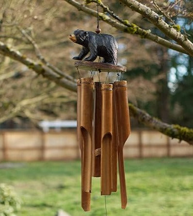 Black Bear Bamboo Wind Chime