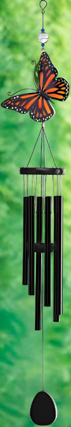 32" Orange Butterfly Chime