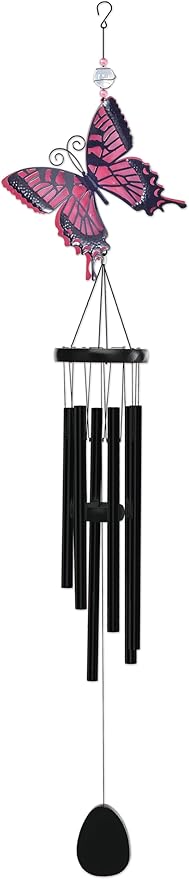 45" Pink Butterfly Chime