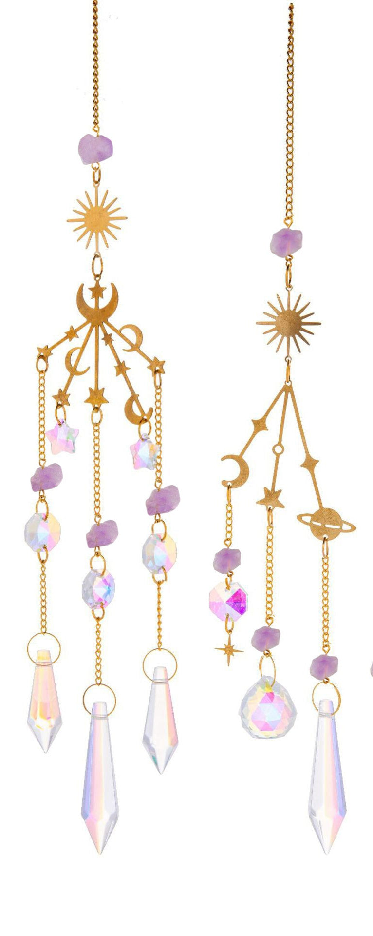 Brass Crystal Celestial Suncatcher