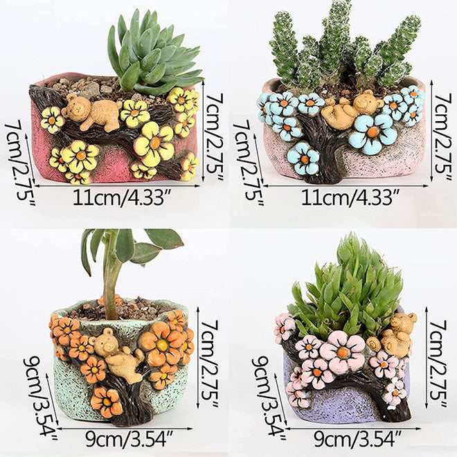 Teddy Bear Succulent Pot