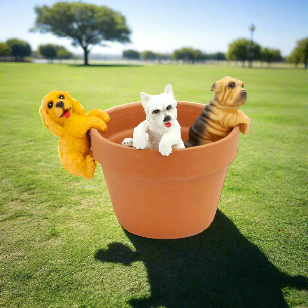 dog planter pot Puppy Pot Hanger Medium B – Rock Gardens