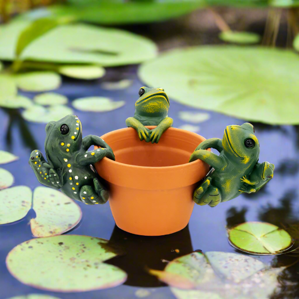 frog plant pot hangers Jumbo Double Frog Pot Hanger