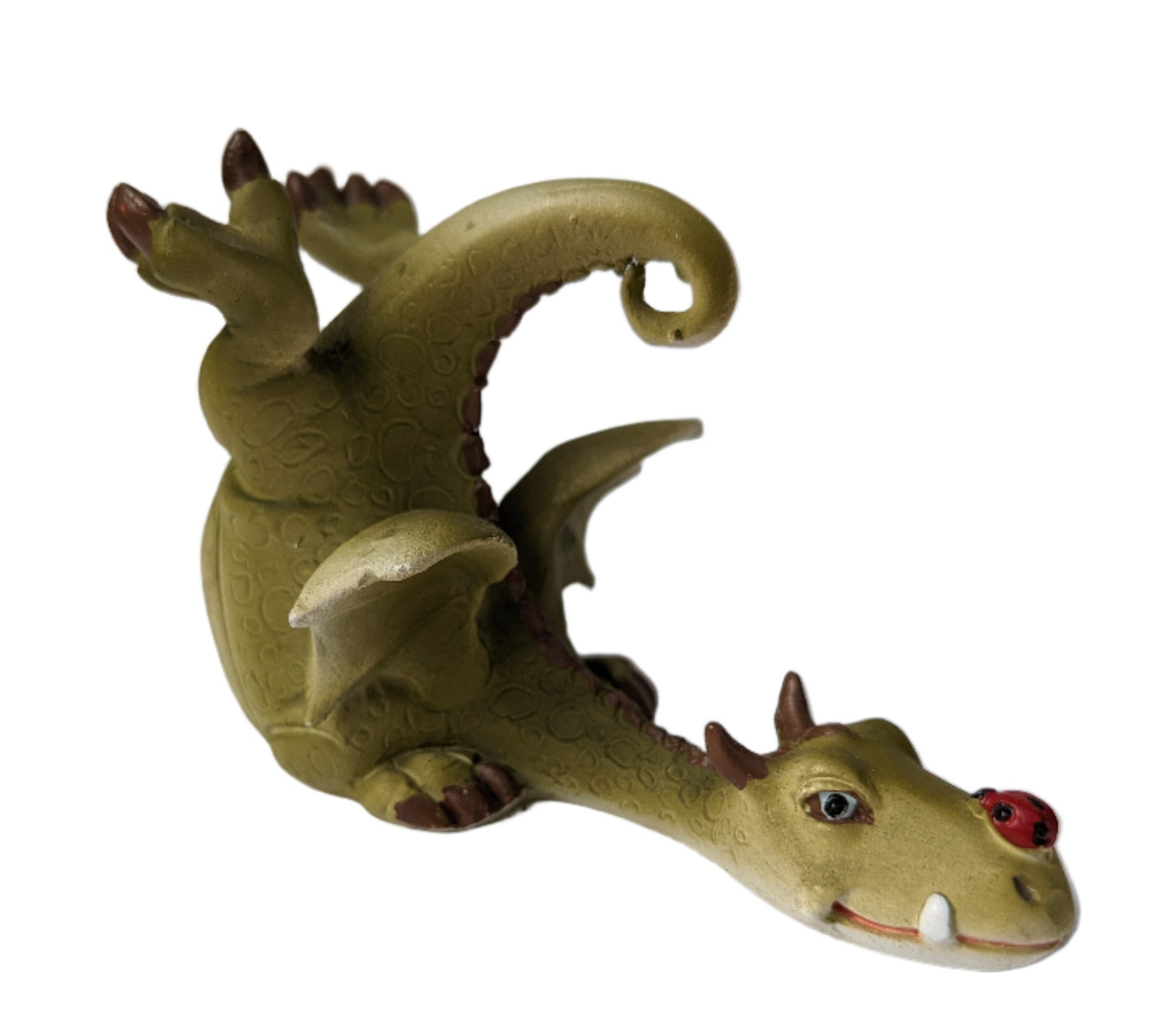 Green Dragon With Ladybug