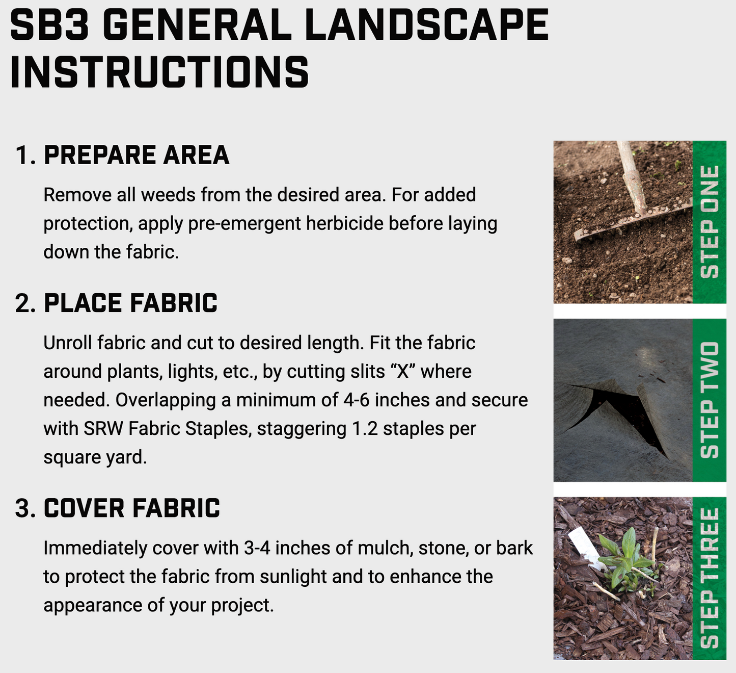 3x100 Professional SB3 (30 Year) Weed Mat-3 x100