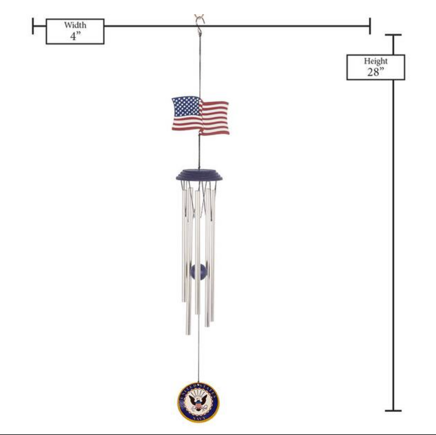 Chime Navy Flag Topper