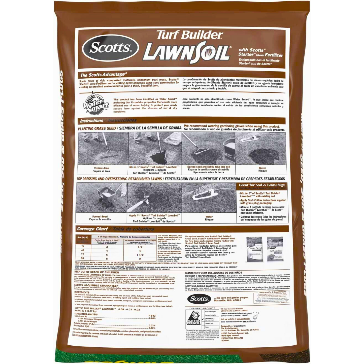 Scotts Lawn Soil Turf Builder | 1 Cu. Ft. Bag Soil