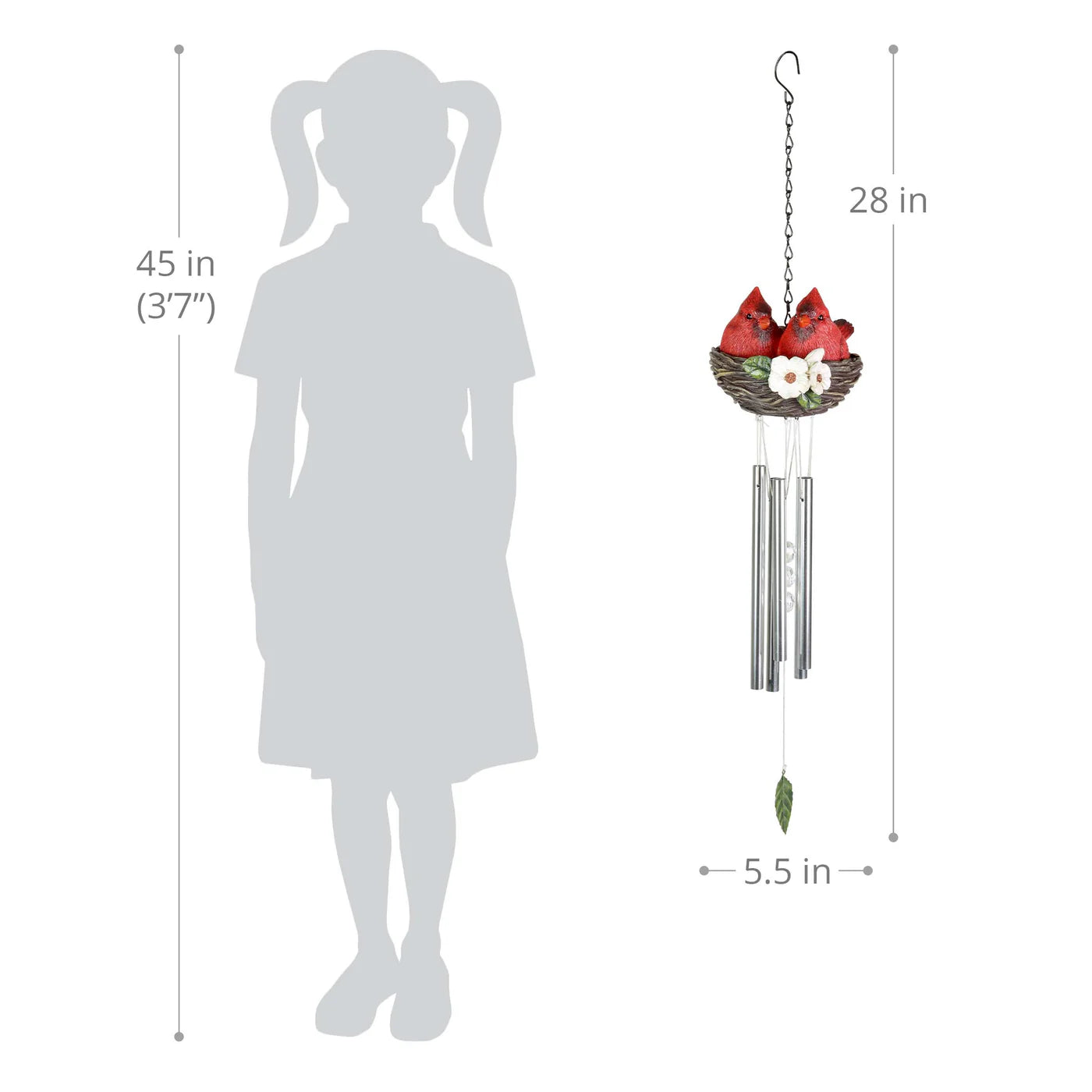 Nesting Cardinals Windchime