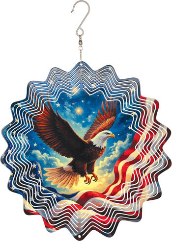 Freedom Eagle Patriotic Wind Spinner 11in.