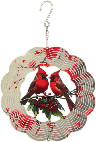 Winter Cardinals Wind Spinner