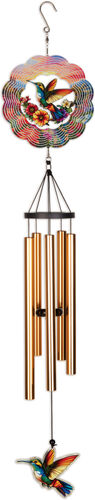 Hummingbird, Spinner Wind Chime, 38"