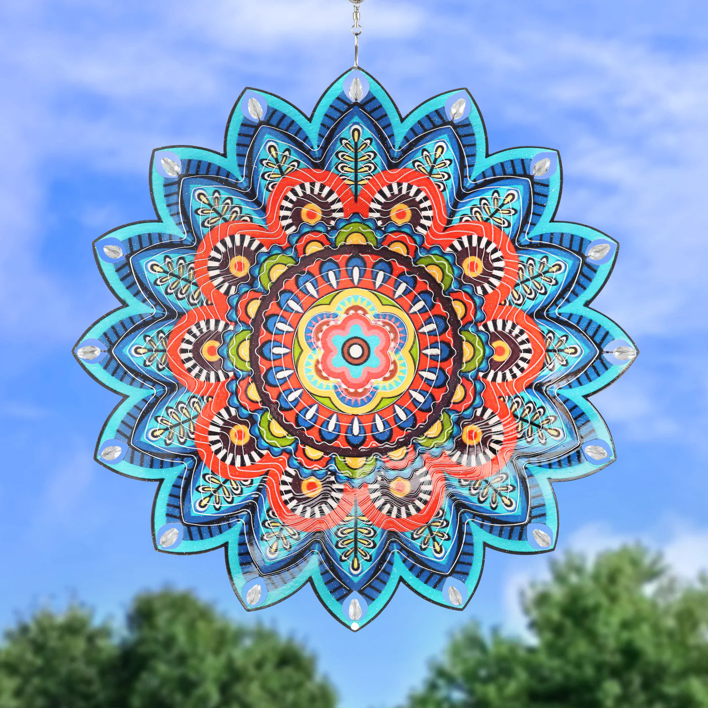 Laser Cut Colorful Mandala Spinner