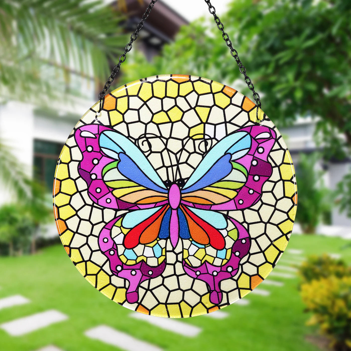 Hanging Mosaic Butterfly Suncatcher
