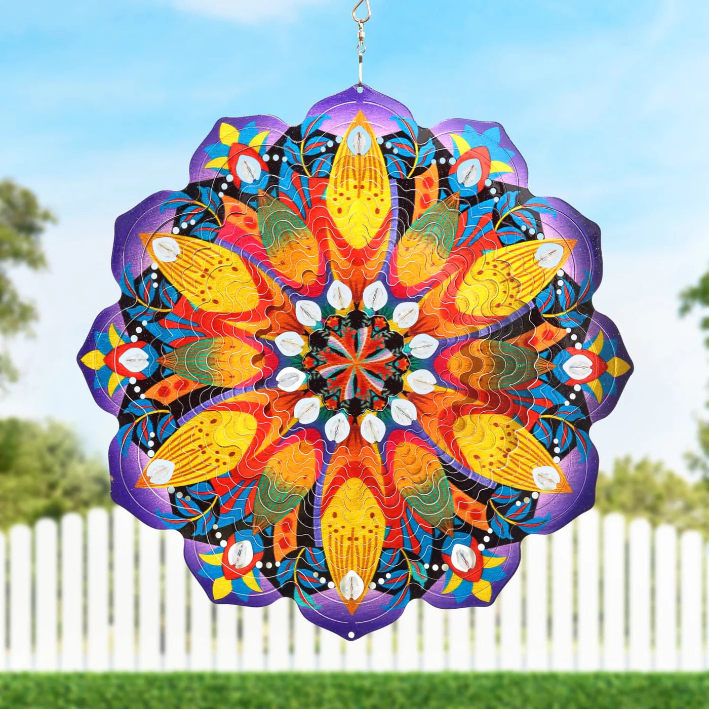 Colorful Pinwheel Hanging Garden Spinner – Rock Gardens