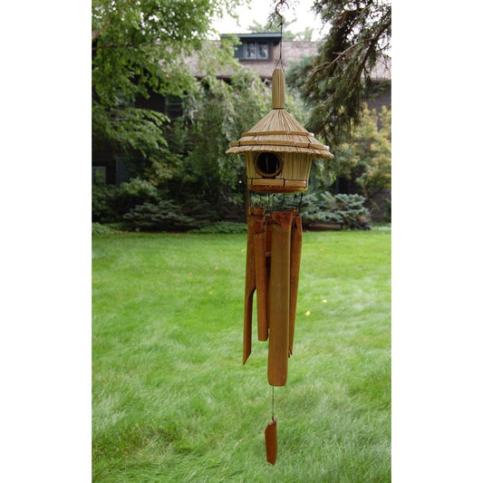 Thatched Roof Birdhouse Windchime