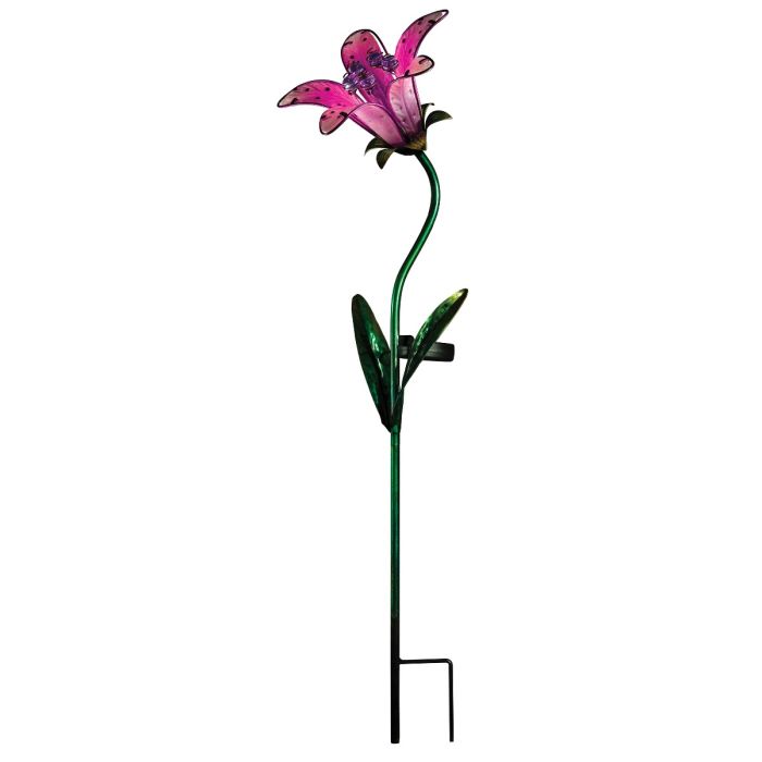 Pink Solar Tiger Lily Stake