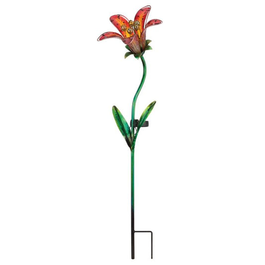 Red Solar Tiger Lily Stake