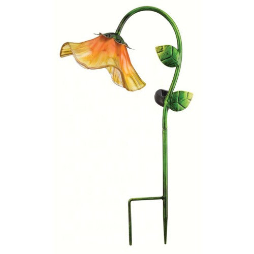 Yellow Solar Bell Flower Stake