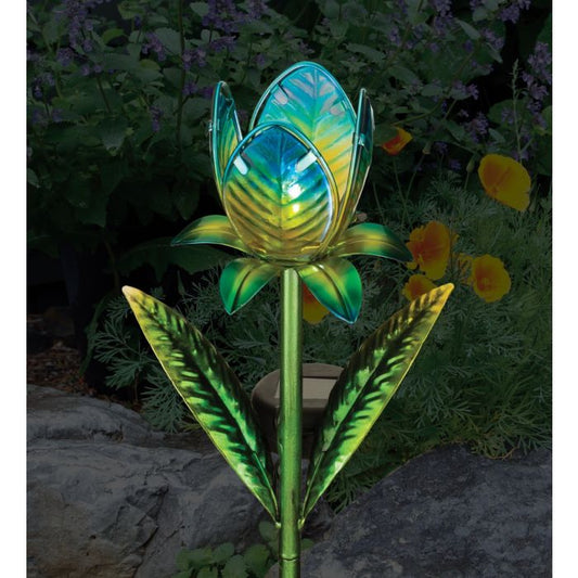 Mini Solar Garden Stake Blue Tulip