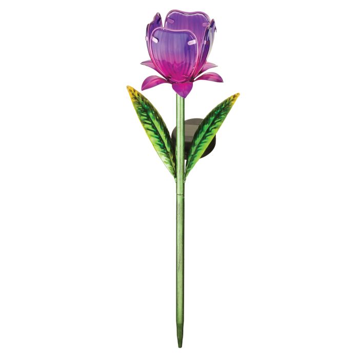 Mini Solar Garden Stake Purple Tulip