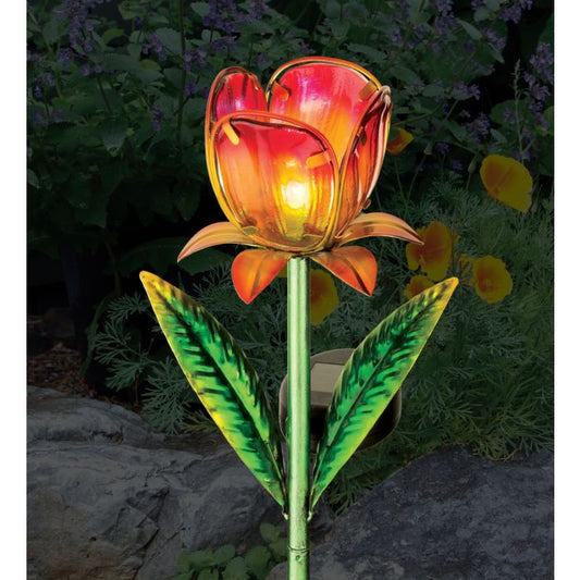 Mini Solar Garden Stake Yellow Tulip