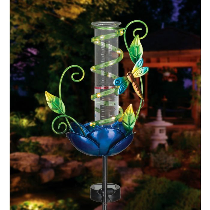 Rain Gauge Solar Stake-Dragonfly