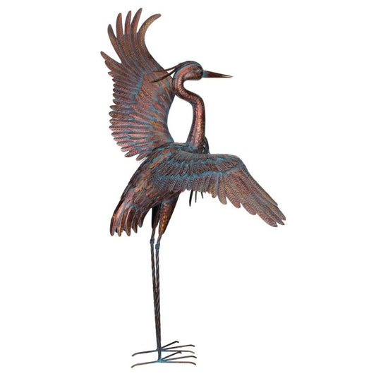 Copper Patina Heron 48" Dancing