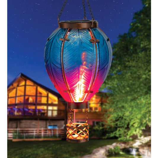 Hot Air Balloon Solar Small Blue