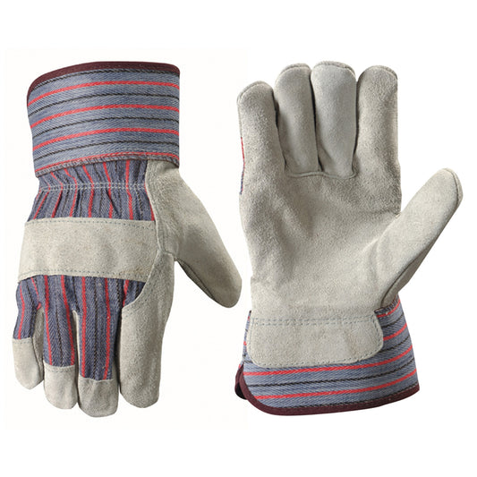 GLOVE UNLND SUEDE LTHR PALM LRG