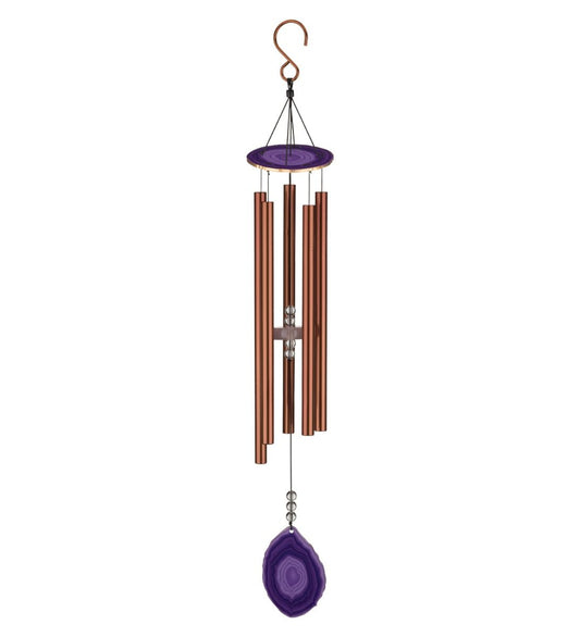 32" Agate Wind Chime - Purple
