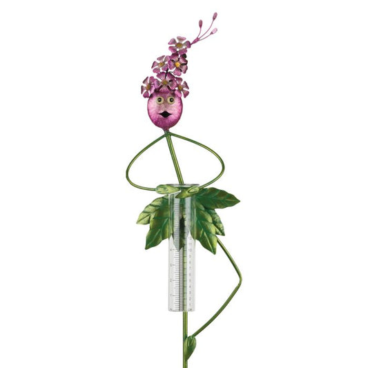 Be Jolly Rain Gauge Stake-Hydrangea