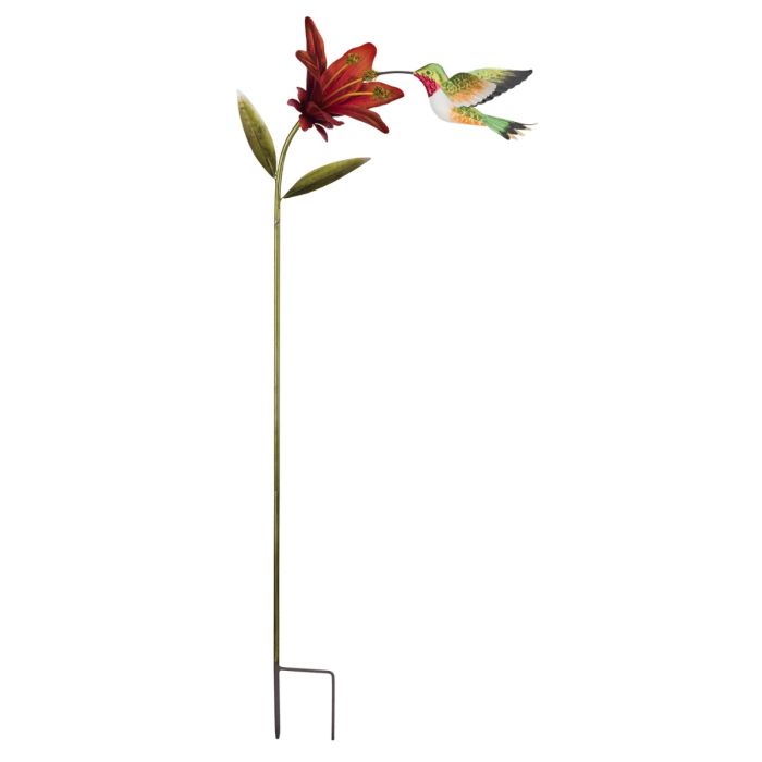 Hummingbird Flower Stake Ruby Throated