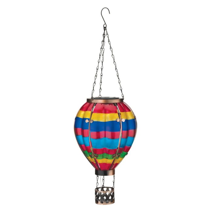 Hot Air Balloon Solar Lantern Large - Multi Stripe