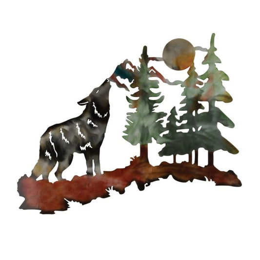 Metallic Lodge Wall Decor - Wolf