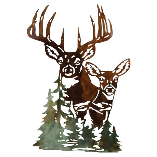 Metallic Lodge Wall Decor - Buck