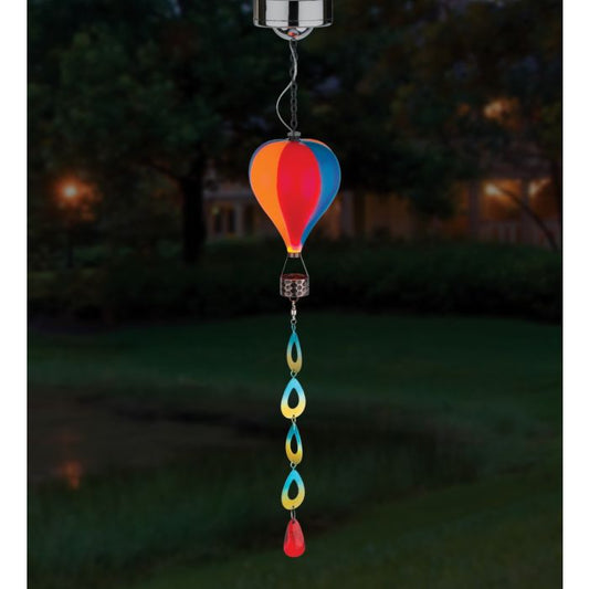 Mini Hot Air Balloon Spinner Solar Lantern - Stripe